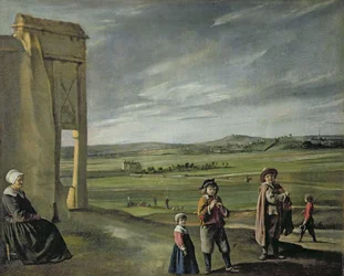 Landschap met boeren, c.1640